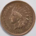 1865 Indian Head Penny Cent Extremely Fine/Almost Uncirculated (XF/AU) (Cleaned)