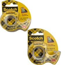 Scotch Double Sided Tape PHOTO SAFE  1/2" x 130" 2 Pack Junk Journal Scrapbook