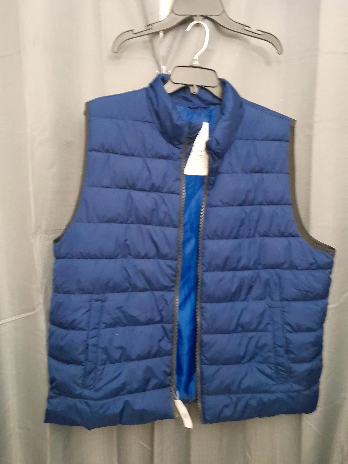 GAP Vest Mens 2XL Blue ColdControl Puffer Ripstop Windproof Water Resistant