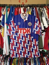 AJAX AMSTERDAM 1989 1990 AWAY FOOTBALL SHIRT SOCCER JERSEY UMBRO sz 38-40