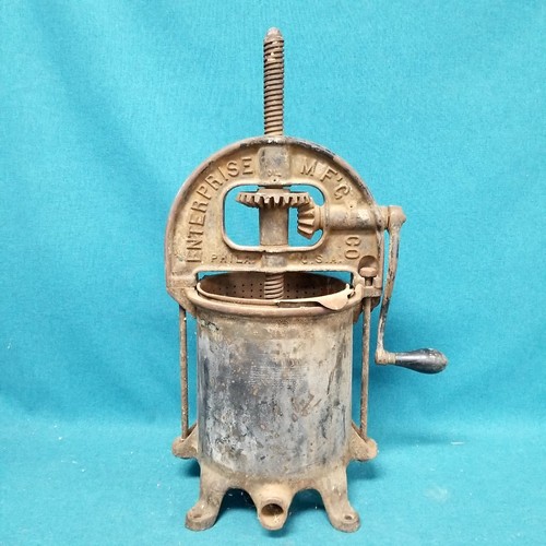 PICKUP Enterprise MFG Co Antique 2092 8 Qt Cast Iron Sausage Stuffer Fruit Press