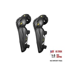 1 Pair Motorcycle Knee Shin Guard Pads for Men Adjustable 2pcs-Knee Pad-Black