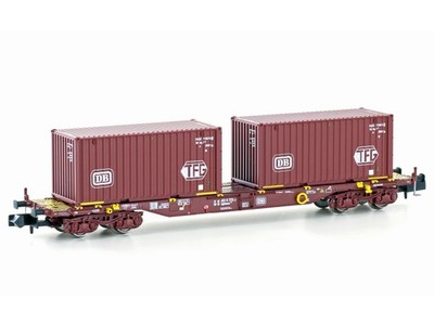 Hobbytrain H23202 - Güterwagen Containerwagen Sgjkkmms 699 DB TFG Ep.IV - Spur N