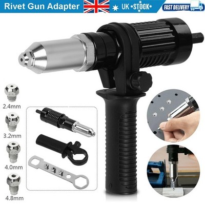 Electric Rivet Nut Gun Cordless Drill Pop Adapter Riveting Riveter