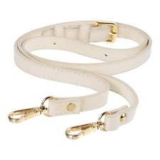 Leather Shoulder Bag Handle Purse Strap Handbags 0.6" Wide 41-51" Long Beige 