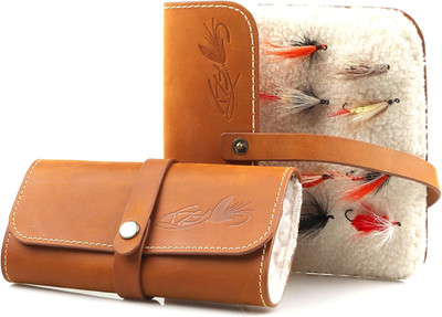 Leather Fly Fishing Box Wallet for Streamers and Dry Flies - Gift