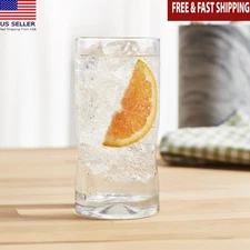 16.7 Qz Clear Glass Lyra Drinking Tumblers Set 8 Ideal Juice Water Cocktails New