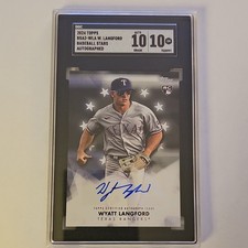 2024 Topps Series 2 Autograph Rookie SGC 10 Wyatt Langford Rangers #BSA2-WLA
