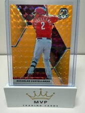 2021 Panini Mosaic Nicholas Castellanos #173 Orange Fluorescent PRIZM Reds 17/25