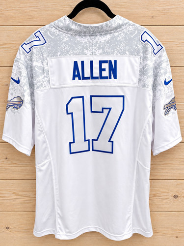 Josh Allen Buffalo Bills Nike Rivalries Jersey Men's XL White - 3D Logo - NWT