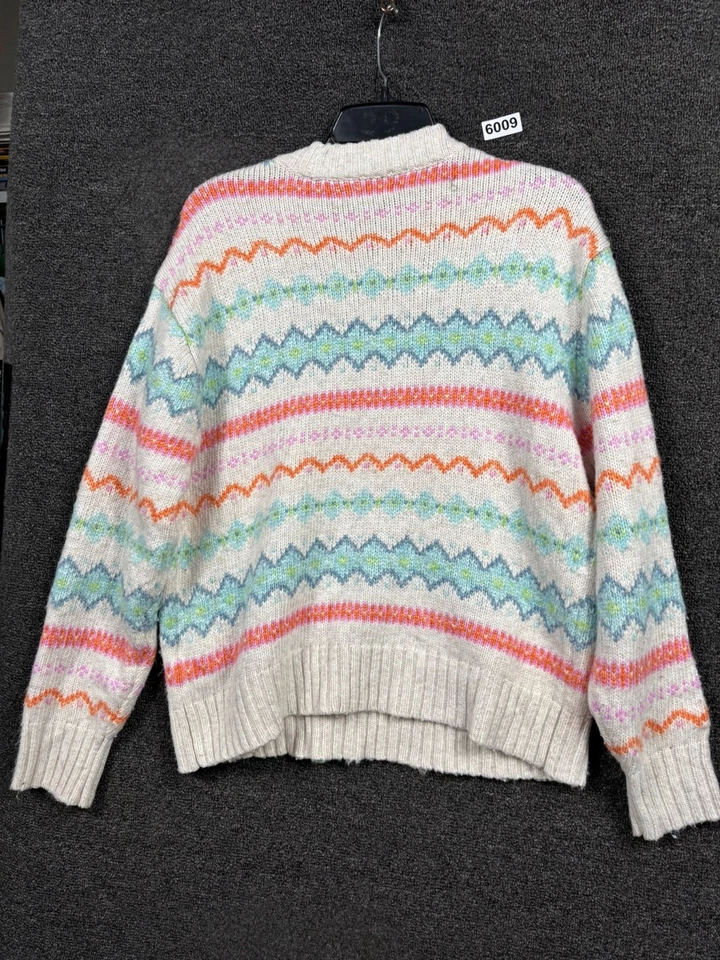 Suéter American Eagle tejido suave difuso Fair Isle para mujer talla S multicolor Foto 2 de 4