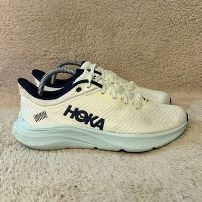 Hoka One One Solimar Womens 8.5 White Blue Running Training Shoes 1123075 BDBBG