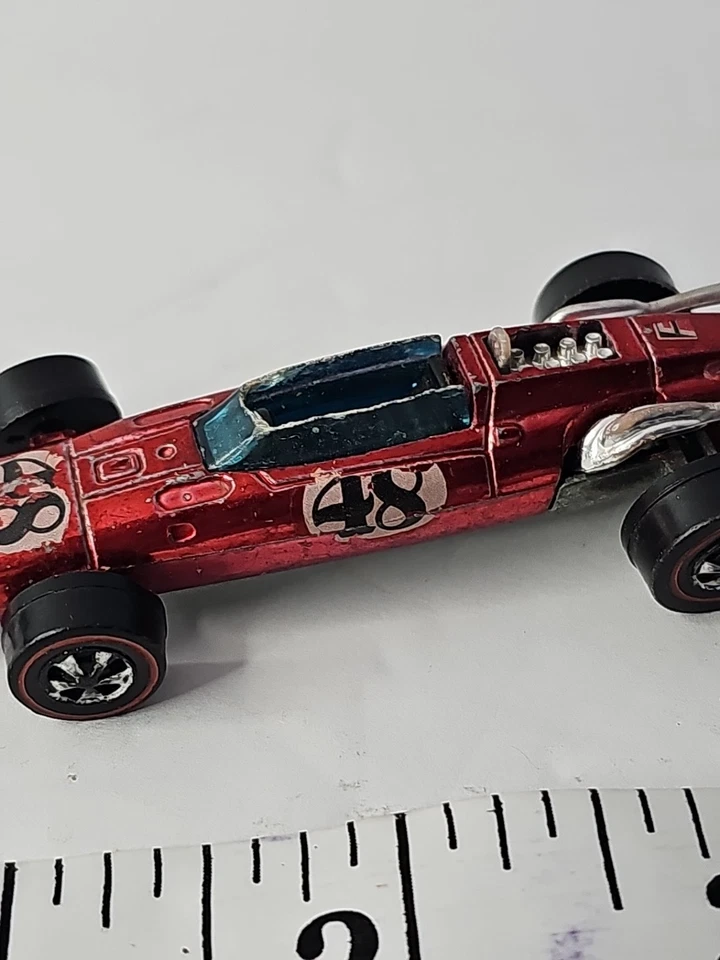 Antigo Original 1969 Hot Wheels Redline Indy Eagle Red Diecast Car Grand Prix #48 - Imagem 2 de 4