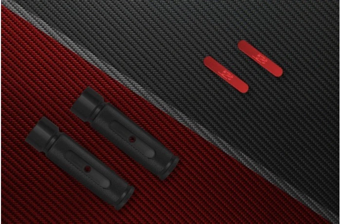 Cale-Pieds Passager Arrière Noir-Rouge Pour TRIUMPH SCRAMBLER 1200 XE/XC 2019-20 - Photo 2/4