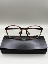 Persol PO3343V Eyeglasses Frame Striped Bordeaux Clear Demo Lens 53mm Italy NIB