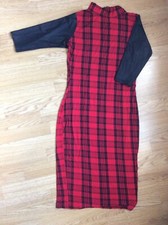 MANDI UK 12 Checkered Bodycon Dress