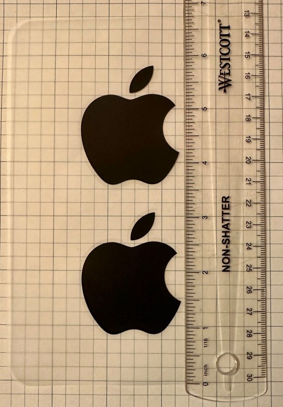 Authentic Apple Stickers - Black.   **NEW**