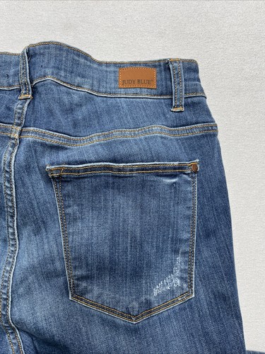 Judy Blue Women’s 14W Distressed Boyfriend Jeans Medium Wash Stretch Denim JB822 - Picture 5 of 6