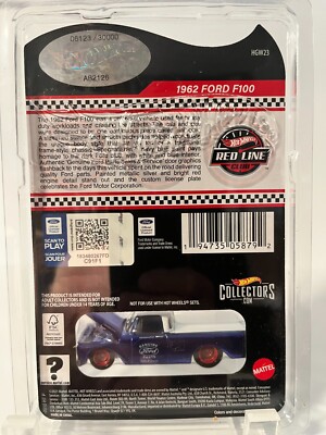 2022 Hot Wheels RLC HWC 1962 Ford F100 Blue Exclusive Limited