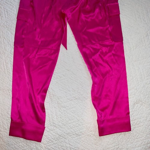 CAMI NYC silk cargo pants women’s size XS S neon pink NWT - Picture 8 of 16