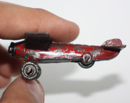 Slush Mold Airplane US Air Force #32 Red Vtg Metal Toy 2.5" missing prop - B - Picture 4 of 10