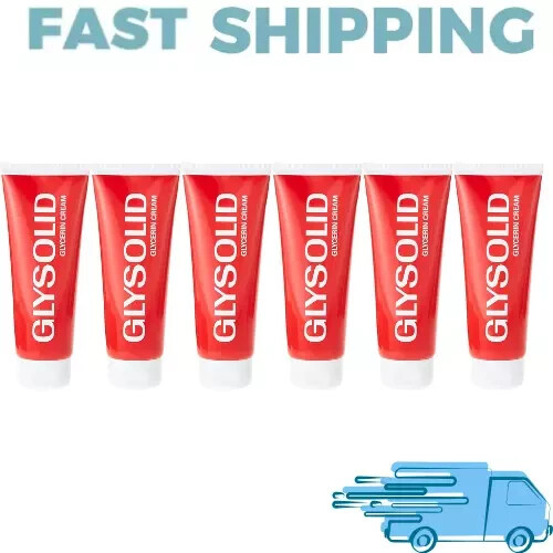FAST HIPPING 6X Glysolid Skin Cream Tube For Smoothes & Softens & Protects 100ml