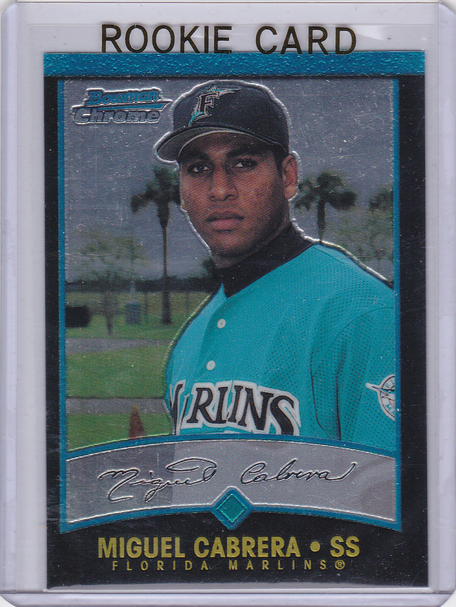 MIGUEL CABRERA ROOKIE CARD Bowman Chrome RC Baseball MARLINS 
