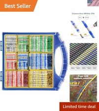 1000PCS Solder Seal Wire Connectors,Marine Grade Heat Shrink Wire Butt Connec...