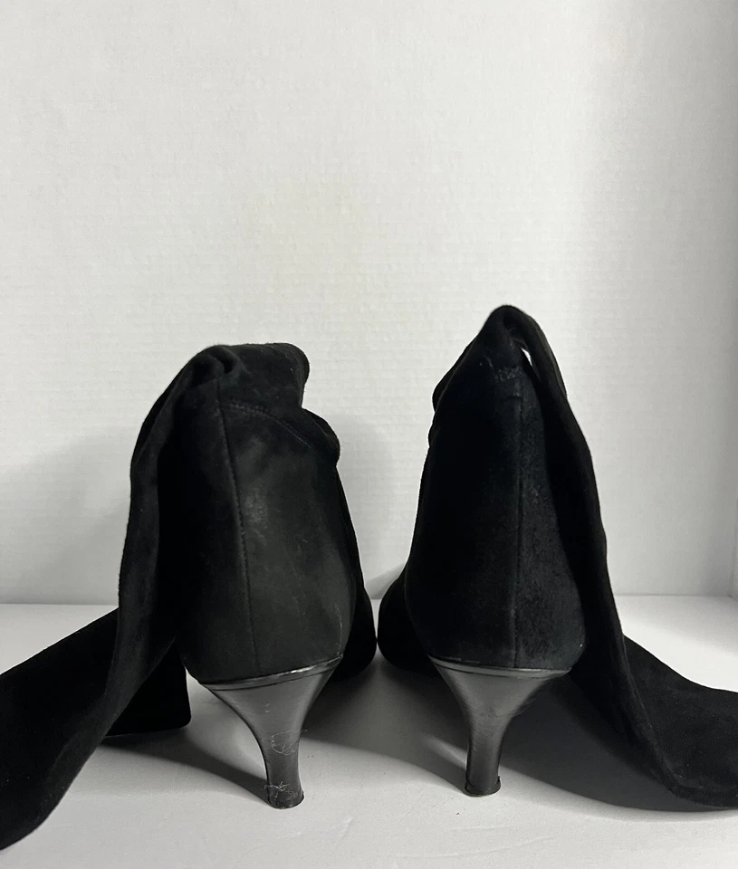 Botas negras de gamuza vintage Enzo Angiolini para mujer talla 10M tacones 3 pulgadas Foto 2 de 4
