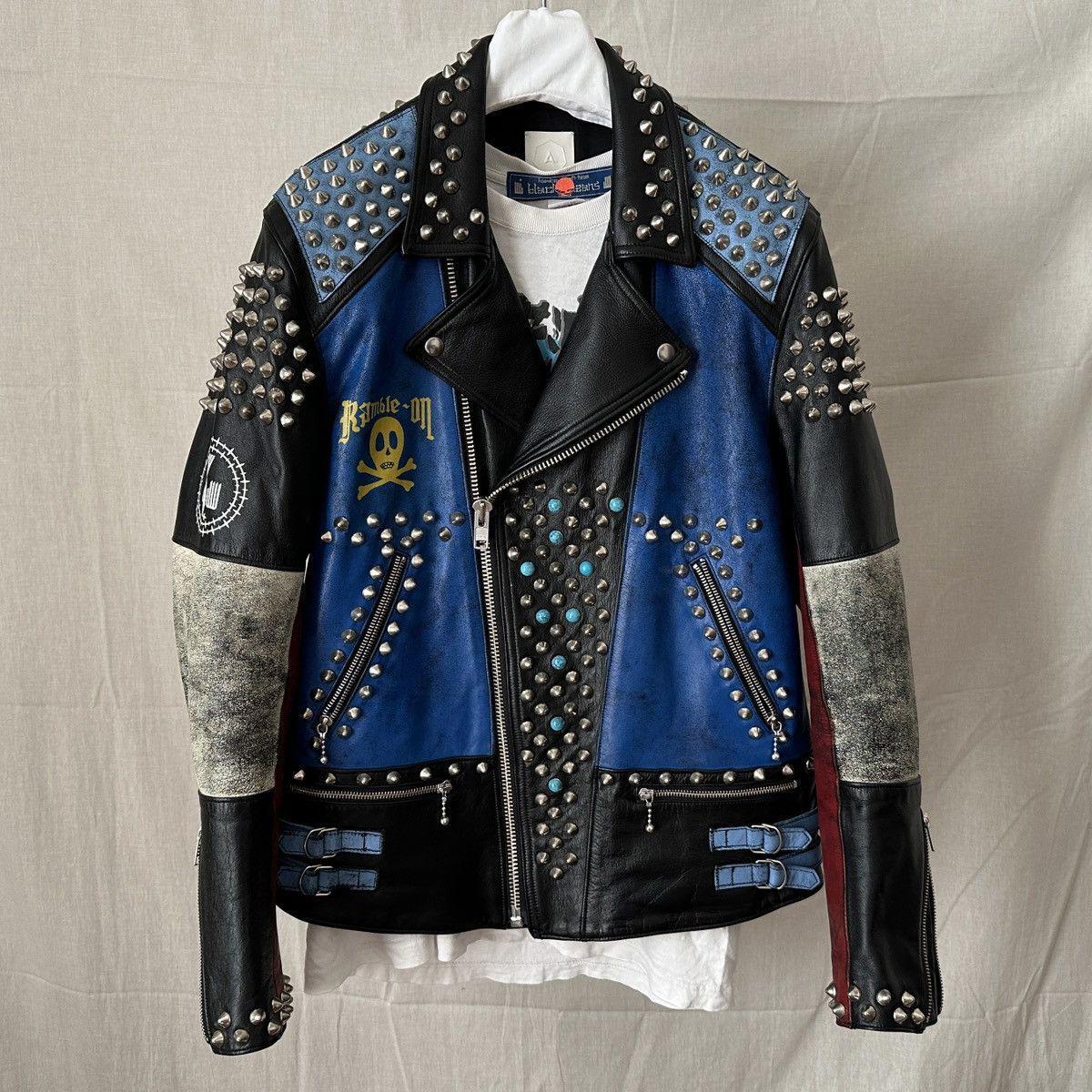 Blackmeans x Alchemist, Studded Painted Custom Punk Jacket | eBay