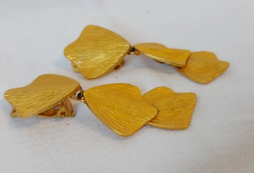 Marie Paris Ohrclips Ohrschmuck hochwertig Vergoldete Designer Clips - Bild 2 von 4