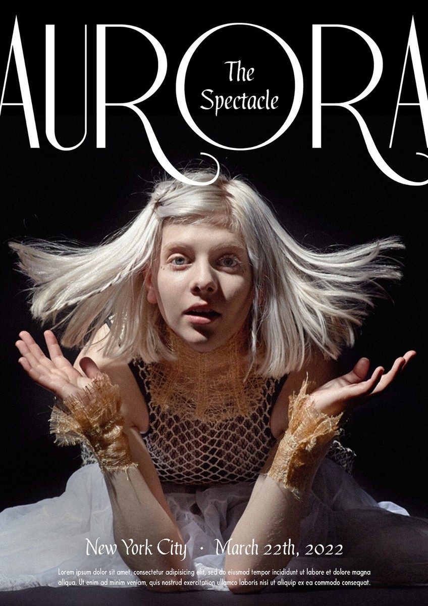 11x14 Aurora Aksnes Concert Poster The Spectacle New York City