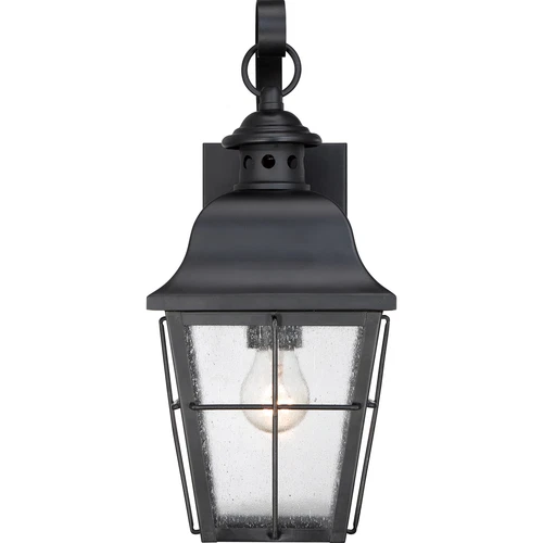 Quoizel MHE8406K - Millhouse Outdoor Wall Lantern Fixture, Mystic Black Finish - Picture 3 of 4