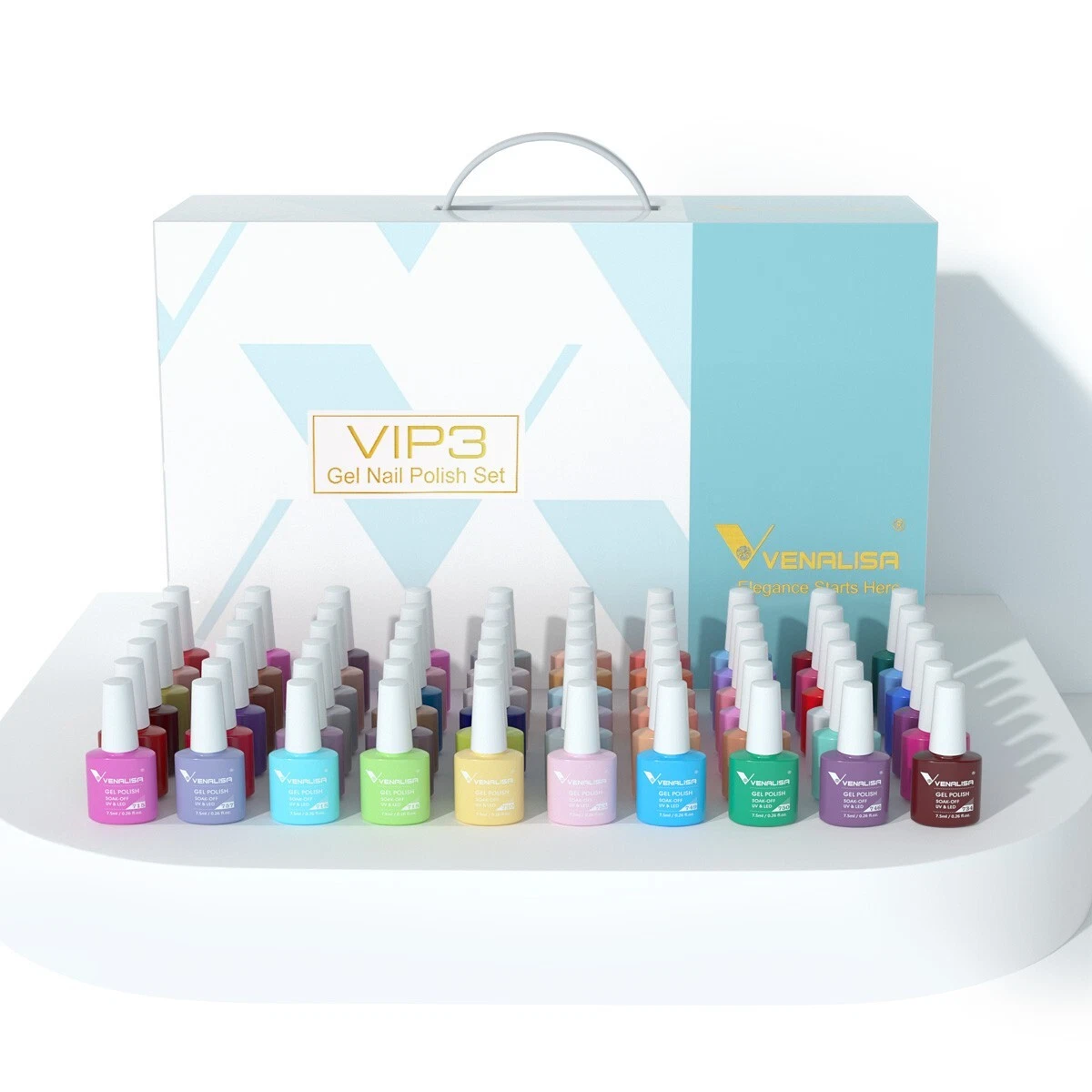 Venalisa VIP3 Kit UV LED Nail Art Gel Polish 60 Colors HEMA FREE Fast Delivery
