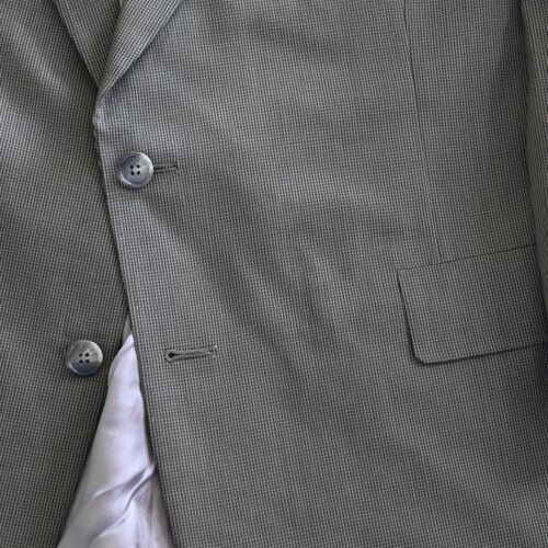 Hart Schaffner Marx 46R 40x30 Brown Check Gold Trumpeter Wool Jacket Pants Suit - Picture 3 of 12