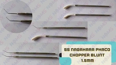 NEMS SS NAGAHARA Phaco Chopper Blunt Tip 1.5 mm Cutting Edge Forceps Eye Ophthalmic