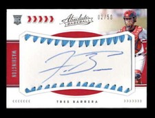 TRES BARRERA 2020 PANINI ABSOLUTE BLUE LEATHER ROOKIE AUTOGRAPH AUTO #/50 BF3658