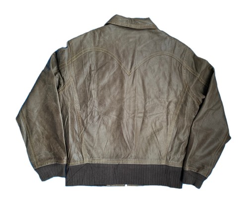 Veste Cuir Levis® Strauss & Co's 90's Leather Jacket / Type1 Jeans / Marron L - Foto 6 di 9