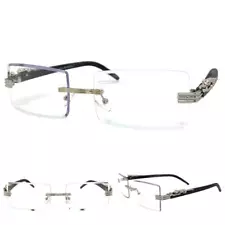 Classy Elegant Modern Sophisticated Hip Hop Clear Lens EYE GLASSES Rimless Frame