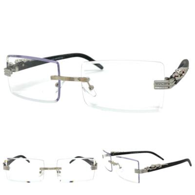 Classy Elegant Modern Sophisticated Hip Hop Clear Lens EYE GLASSES Rimless  Frame