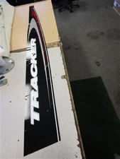 TRACKER STARBOARD DECAL RED / WHITE / BLACK / PEWTER 91 1/2" X 9 1/2" BOAT