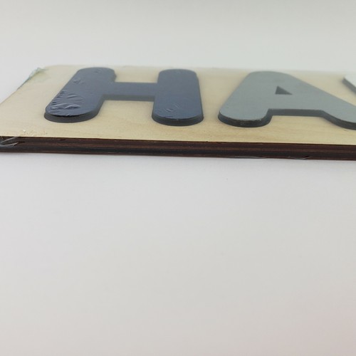 Wood Personalized Name Puzzle - HARLEY - Blue Gray White Letters; Wooden - Picture 4 of 4