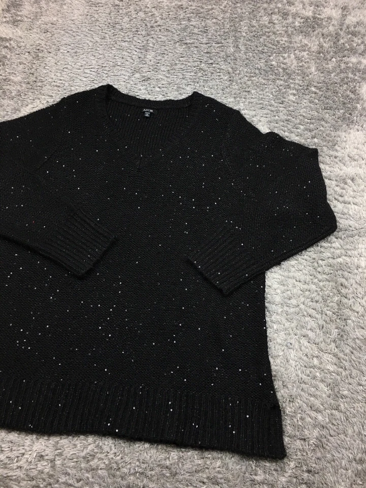 APT 9 Sweater Womens Size 2X Black Stretch Long Sleeve Woman - Image 2 of 4