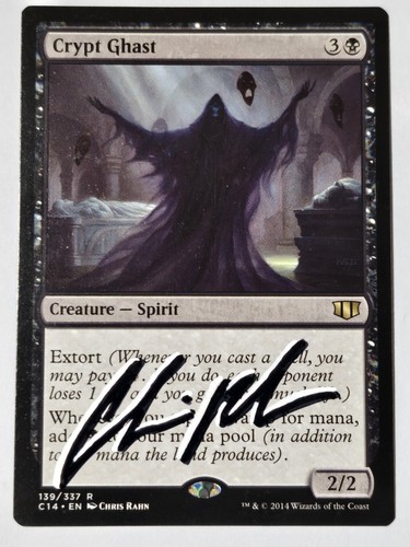 CRYPT GHAST Chris Rahn ARTIST SIGNED Autograph Magic MTG Non-foil C14 Commander - 第 1/2 張圖片