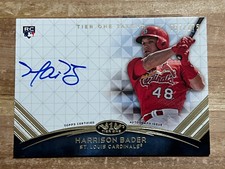 2018 Topps Tier One Harrison Bader Auto /275 Cardinals RC Rookie TTA-HB NY Mets