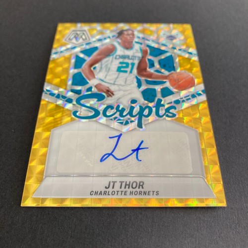 JT Thor 2023-24 Mosaic Scripts SSP Gold Prizm /10 Auto Card #MS-JTH South Sudan - Picture 2 of 7