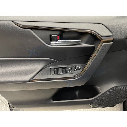 For Toyota RAV4 2019-2025 Wood Pattern Door Upper Armrest Strip Overlay Trim 4X - Picture 7 of 10
