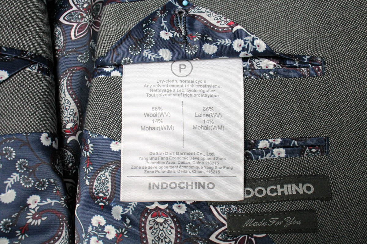 INDOCHINO Blazer Men's MEDIUM Wool Blend Notch Lapel Double Vented