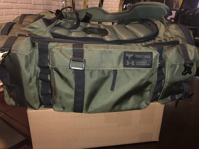 ua x project rock usdna cordura range duffle bag gray camo