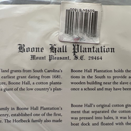 24 PAPER Placemats “Boone Hall Plantation” Mount Pleasant S.C. 9x14” New Sealed - Picture 10 of 12